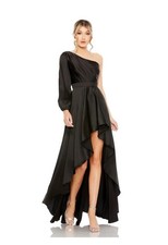 Mac Duggal 49141 Black High-Low One-Shoulder Gown