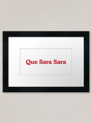 Que Sara Sara Gerahmter Kunstdruck Gerahmtes Wandbild Poster Leinwanddruck Bild