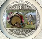 Wedgwood Card Motto Series Plate c. 1877 "By Doing Nothing We Learn To Do Ill" — photo 2