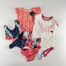Baby Girl Size 12 Months Lot Of 4 NWT Dress w/ Bloomers, Swimsuits  Bodysuit