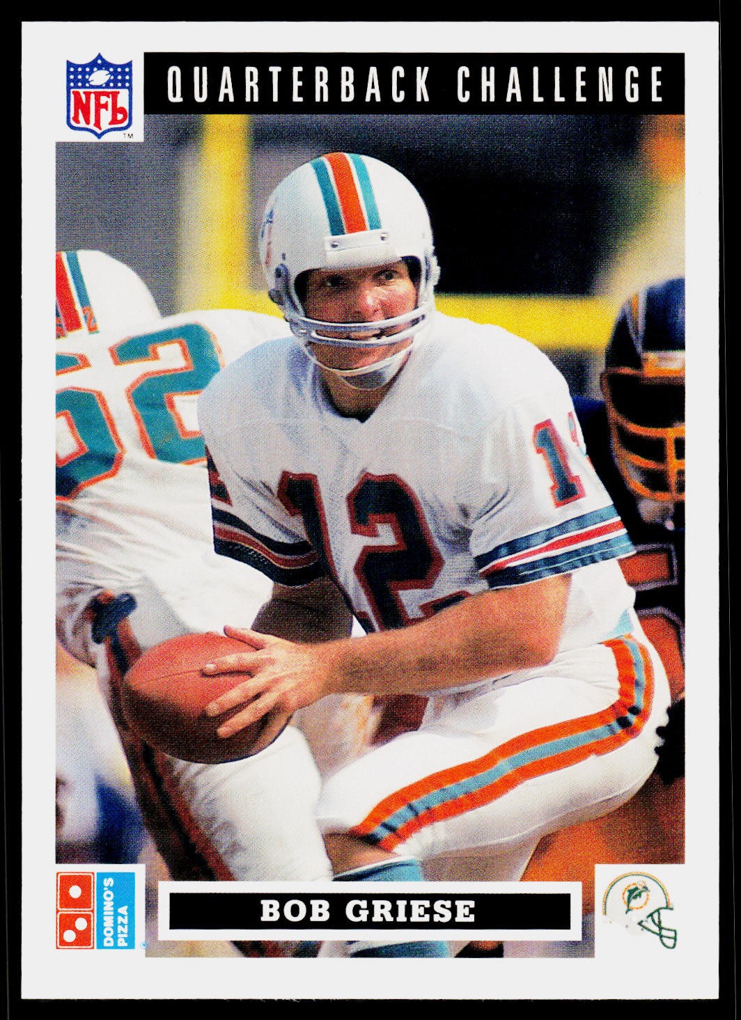 Bob Griese, 1991 Upper Deck Domino's The Quarterbacks, #37, Miami Dolphins,