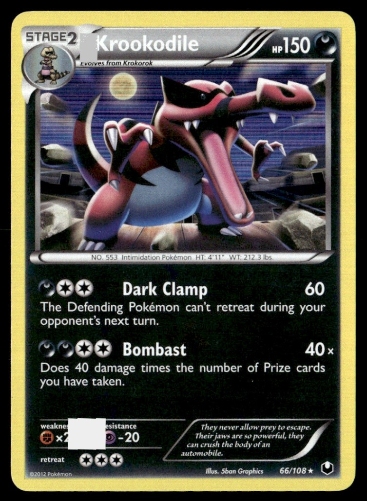 Krookodile Holo Rare Holo Dark Explorers 66/108 NM Pokémon TCG