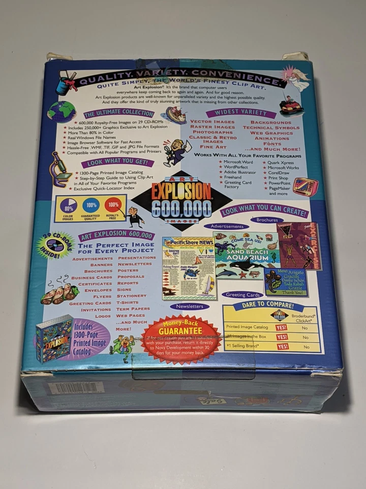 Art Explosion 600,000 Images Clip Art Software 29 CDs Vintage - Used - Complete - Image 2 of 3
