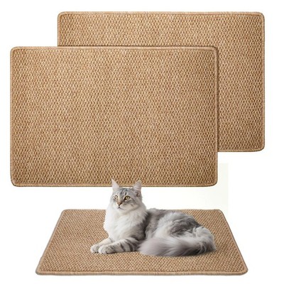 2 Pack Cat Scratcher Mat 23.6 X 15.7 Inch Natural Sisal Cat Scratching Carpet...