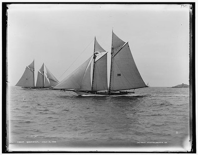 Photo:Quickstep Schooner Yacht 1889 Sailing Vessel Detroit Publishing Co