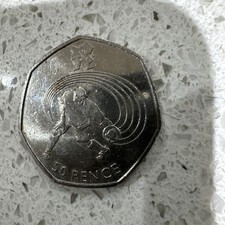London Olympics DISCUS GoalBall 2011 - 50p 50 Fifty pence collectable coin