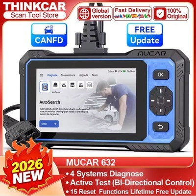 Mucar 632 OBD2 Scanner Engine ABS SRS Fault Code Reader Auto Diagnostic Tool USA