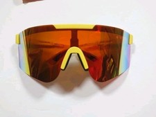 Blublocker T2 Sunmask Sunglasses Brand New Yellow Frames Rainbow Awesome