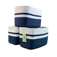 Cotton Rope Baskets for Organizing and Storage, Woven Decorative Baskets for ...