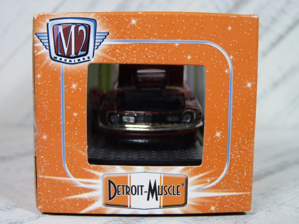 M2 Machines Detroit-Muscle '70 Ford Mustang Mach 1 351 Red Cinnamon R17 New 1:64 - Image 4 of 4