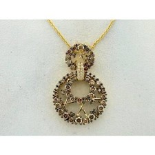 Le Vian 14K Yellow Gold 18" Pendant Necklace Chocolate Diamond Elegant Jewelry