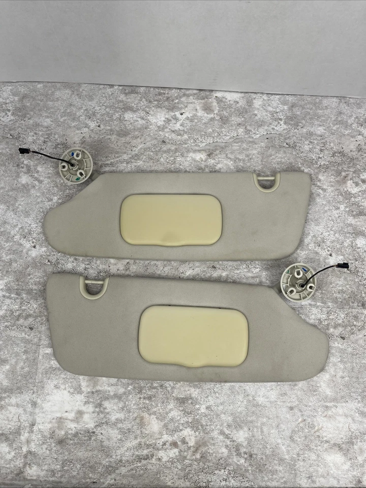 2008-2016 Dodge Grand Caravan Chrysler Town & Country Sun Visor Set Light Grey - Image 2 of 4