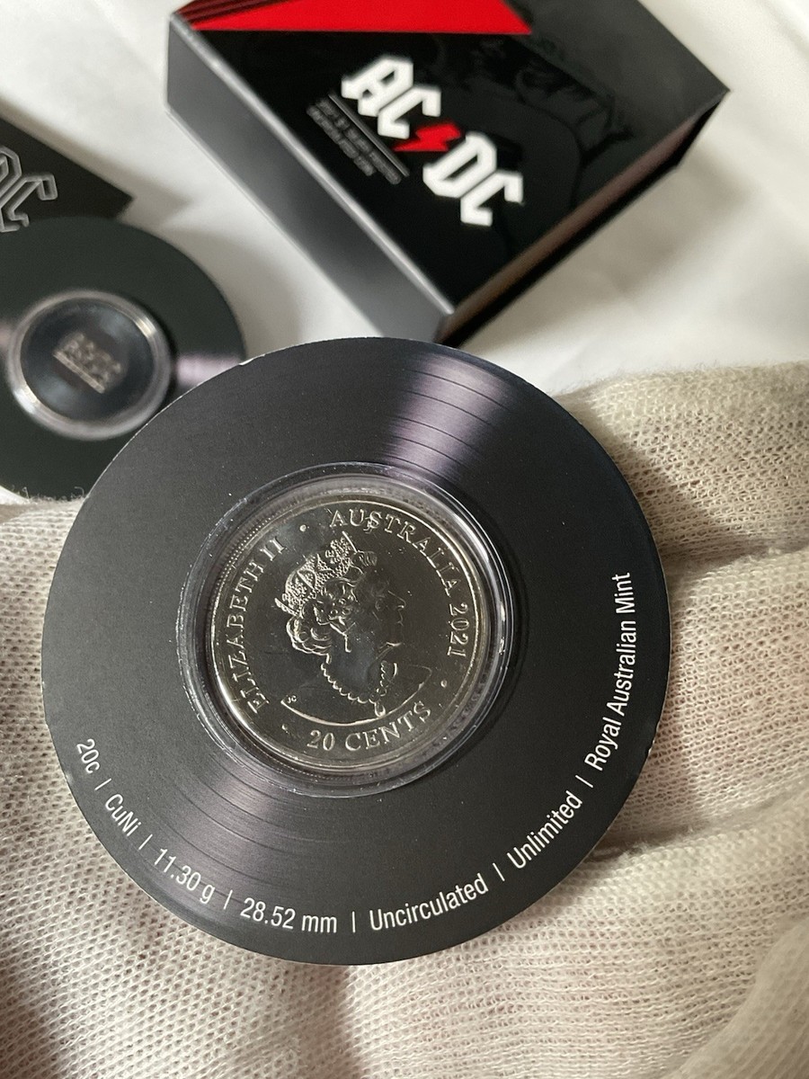 ミュージシャンACDC　純銀 2021 Australia $1 ACDC 1oz FROSTED SILVER COIN/Metal Mint# Tag in