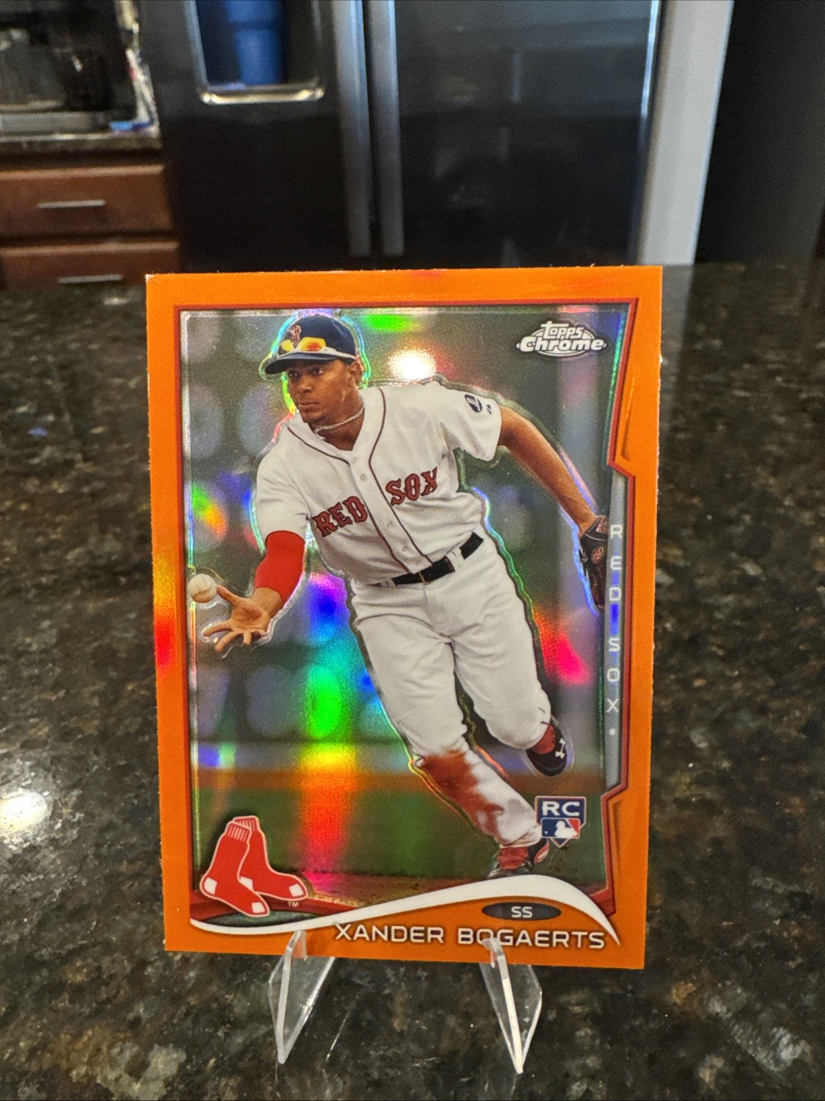 2014 Topps Chrome Orange Refractor Xander Bogaerts Rookie #25