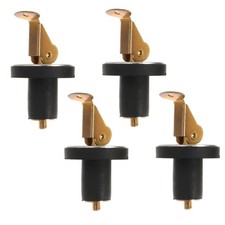 4 Pack Brass Boat Plug Drain Plug Boat Snap Handle Plug Deck Plug for Boat Ma...