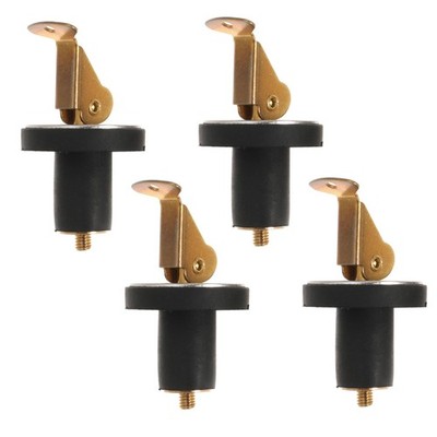 4 Pack Brass Boat Plug Drain Plug Boat Snap Handle Plug Deck Plug for Boat Ma...