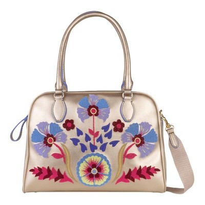 Oilily Halima Bowling Bag Schultertasche Tasche Pale Gold goldfarben bunt Neu
