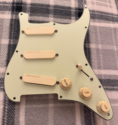 Gold Lace Sensor Loaded Pickguard, From Strat Plus, Excellent!