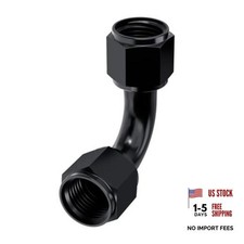 Female to Female Black Aluminum 90 Degree Swivel Coupler 10AN 90 Degree-1