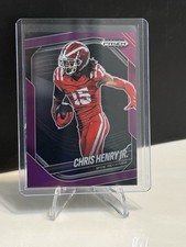 Chris Henry Jr 2025 Panini Prizm Black #155 Purple Prospects /99