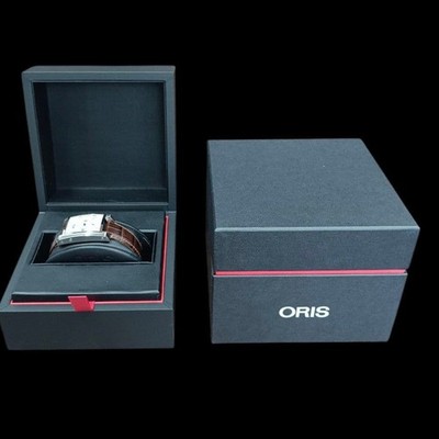 ORIS 7658 Rectangular Complication Moon Phase Automatic Box Square White Dial