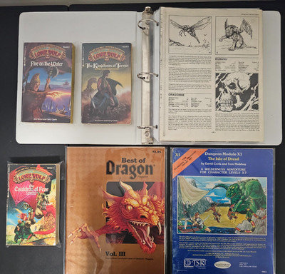 Dungeons & Dragons   Lone Wolf Books   Best of Dragon   D&D Trading cards