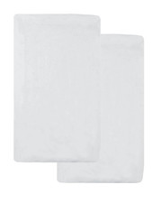 2 Pack 100 Natural Cotton Fitted Cradle/Bassinet Sheets 36" X 18" - Soft, Br...