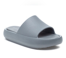 J/Slides Women's Beach Gray Solid EVA Slide Sandals Slip-On Size 7