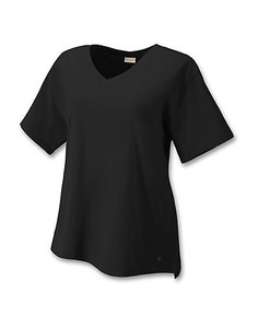 Champion-Cotton-Jersey-V-Neck-Women-039-s-Plus-Size-T-Shirt-style-21737