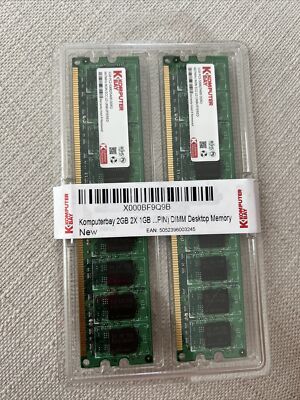 Komputer Bay Desktop Memory 2GB 2 X 1 GB PC2 4200 / 4300 DDR2 533 MHz RAM Sealed