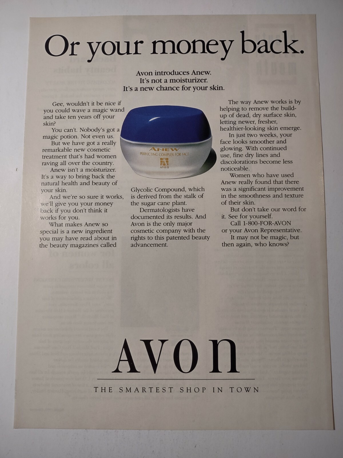 Avon Anew Perfecting Complex for Face Vintage 1990s Print Ad | eBay
