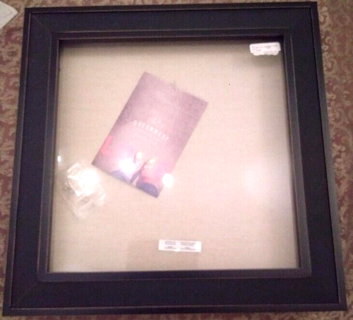 Queenwest Trading Co Black Enclosed Bulletin Board w/Glass Door 15 3/4 x 15 3/4" - Picture 1 of 4