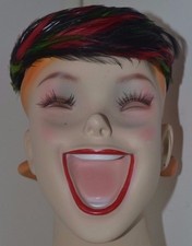 Vintage Ladies Black Red Green Feather Hat