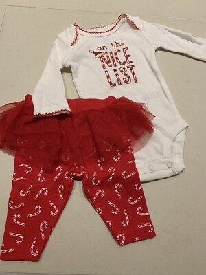 Carter s Weihnachts- Outfit Body & Tutu-Leggins 44-50 Neugeborene Neu Rot Weiß