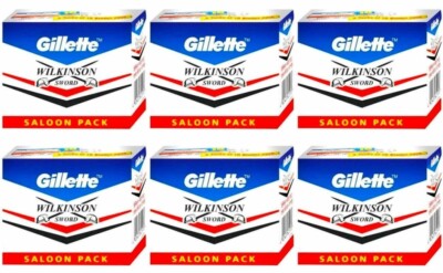 GILLETTE WILKINSON SWORD Klingen Double Edge Rasierer 50 Klingen 6 X 50 300 K...