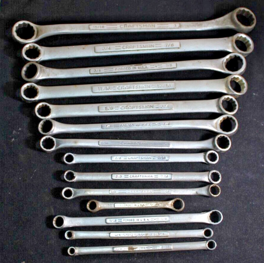 Vintage Craftsman Box End SAE Wrench Lot of 14 USA 7 eBay