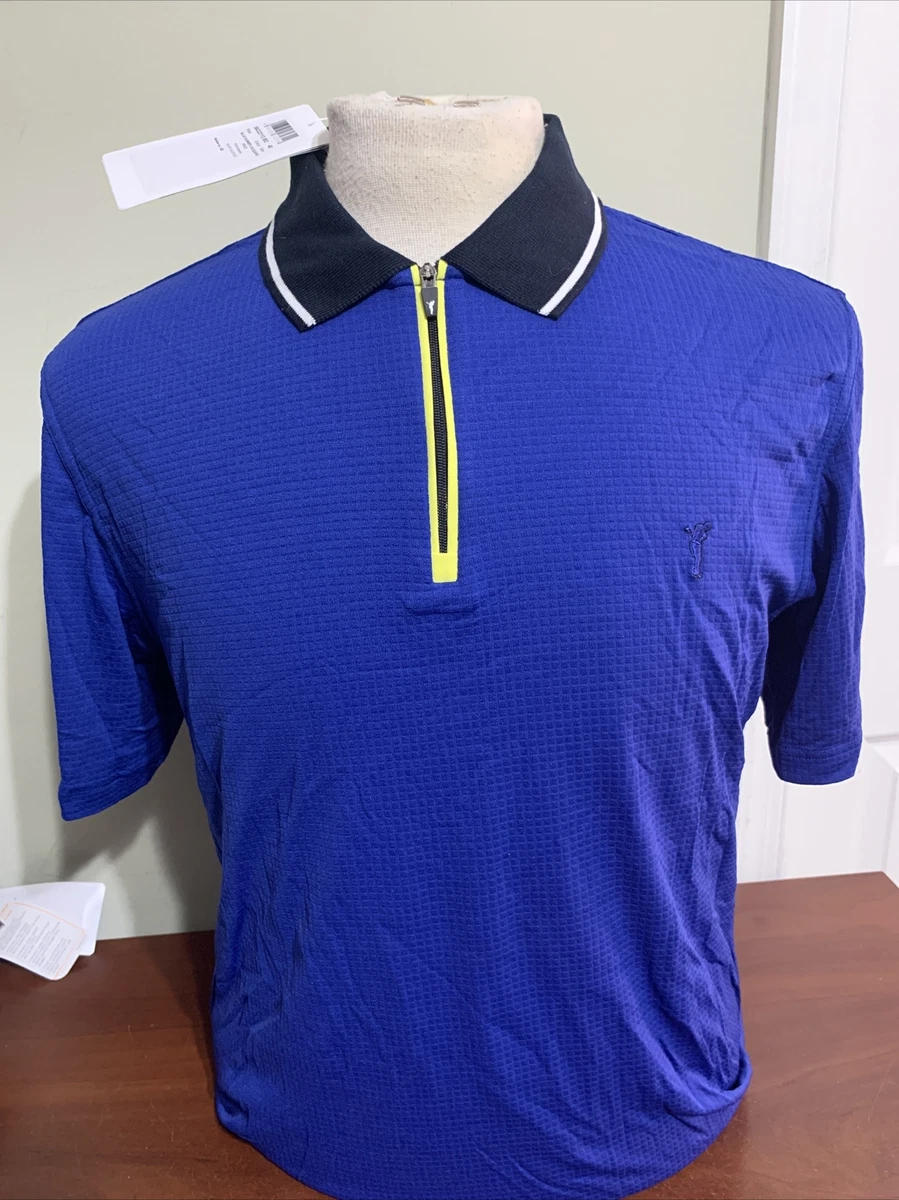 Golfino Men s Medium Summer Blue Golf 1 4 Zip golf Polo shirt