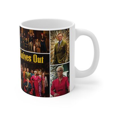 Knives Out Ceramic Mug 11oz Jamie Lee Curtis, Daniel Craig, Toni Collette