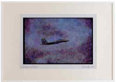 Air Force 396046 F 15E Strike Eagle Watercolour Picture Frame Ltd Ed A3