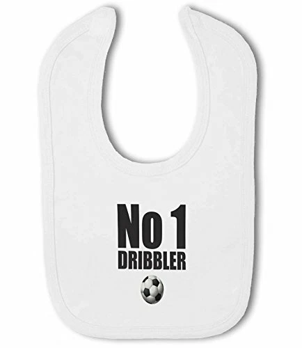 Number 1 Dribbler funny football - Baby Bib by BWW Print Ltd