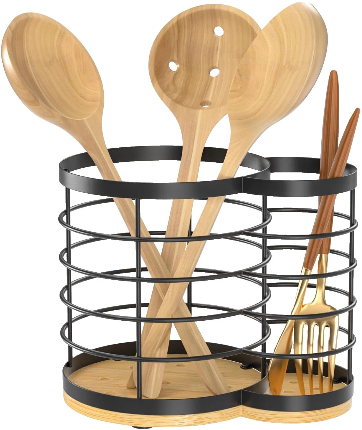 Bastidores de utensilios de cocina de bambú