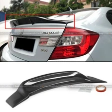 For 12-15 Civic 4DR Sedan Carbon Look JDM RS Style HighKick Trunk Wing Spoiler