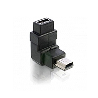 Mini USB Adapter B Stecker auf Kupplung 5 polig Winkelstecker Winkeladapter oben