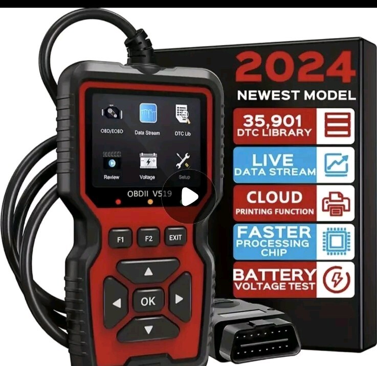 V519 OBD2 ObdII OBD Scanner Professional Code Read Engine System ...