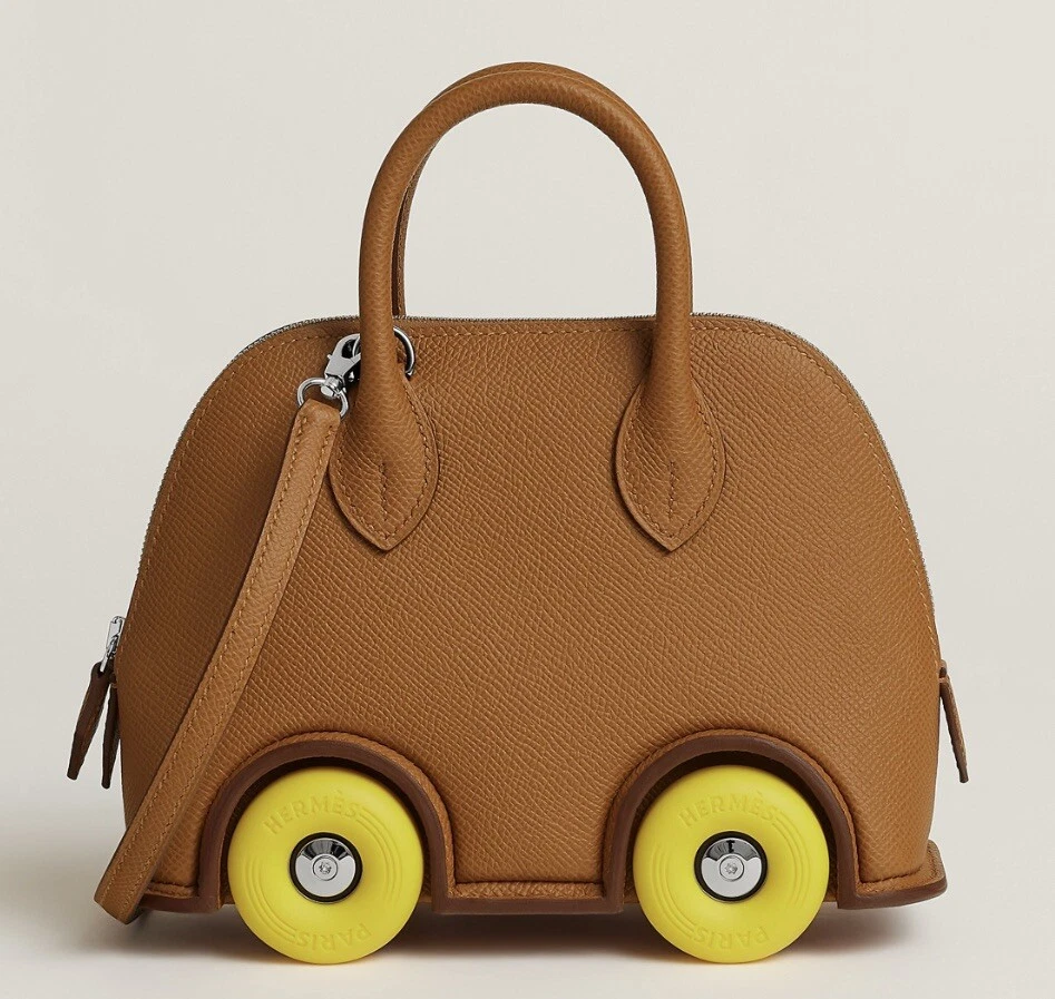 Hermes Bolide On Wheels 1923 Limited Edition Gold Mini Bag with