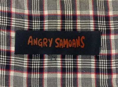 Angry Samoans  DIY Patch- Punk Crust Black Flag Leftover Crack Oi