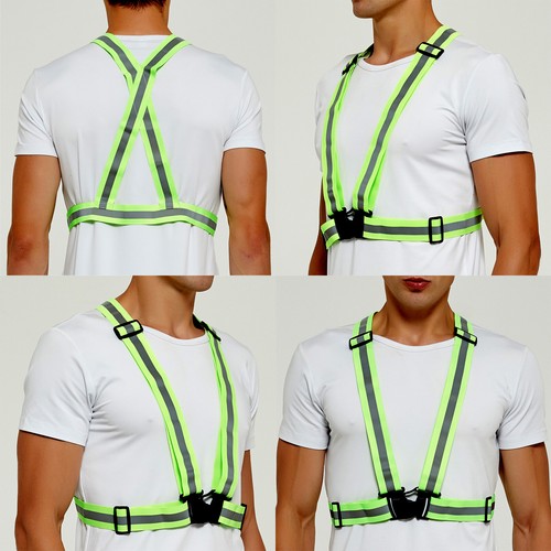 2Pack Reflective Running Vest Lightweight High Visibility Adjustable Safety Vest - Picture 5 of 13