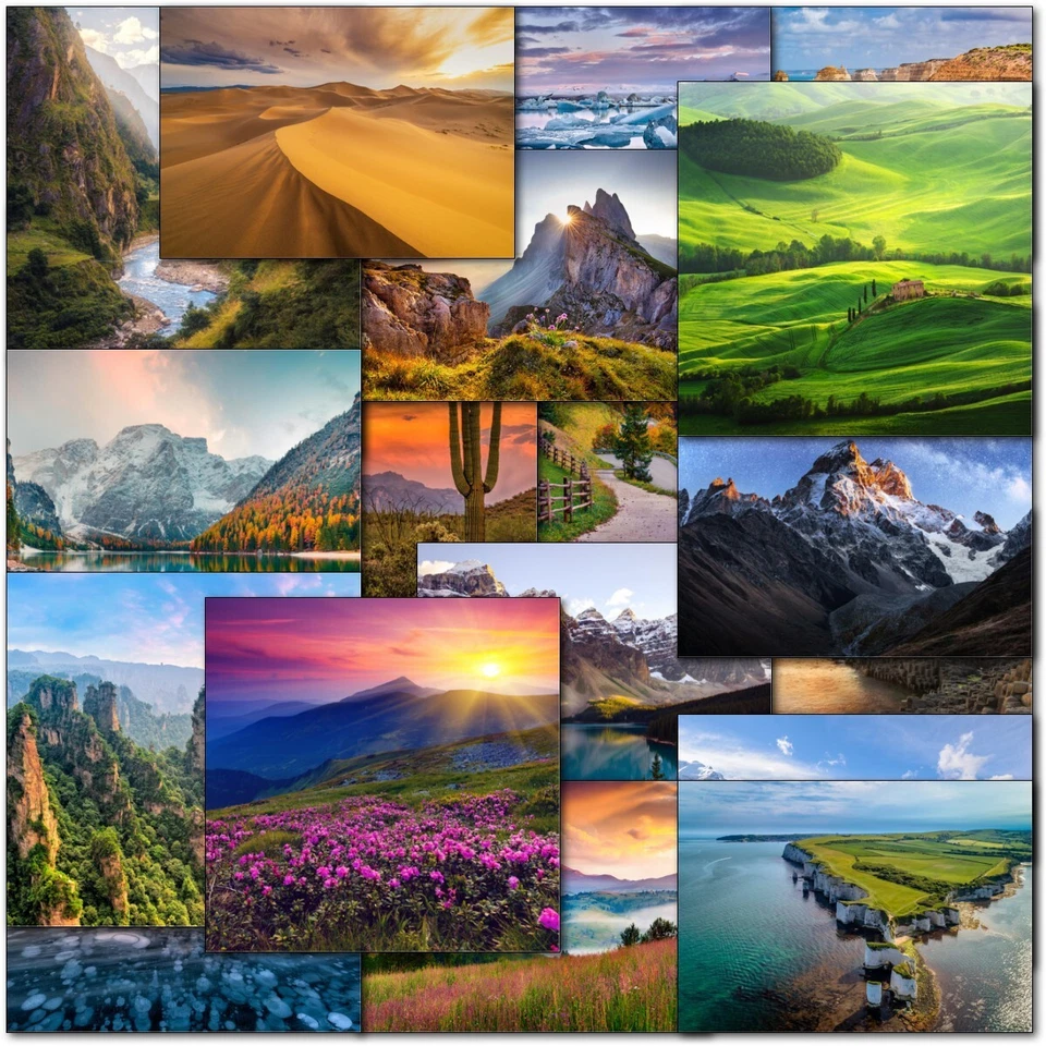 Doodlecards Pack of 20 Landscape Blank Cards Hiking Walking Mountains Birthday - Image 3 of 4