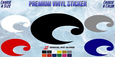 Costa Del Mar Sunglasses Logo 4.5'' 7''  Decal Sticker Brine Harpoon Fathom Jose