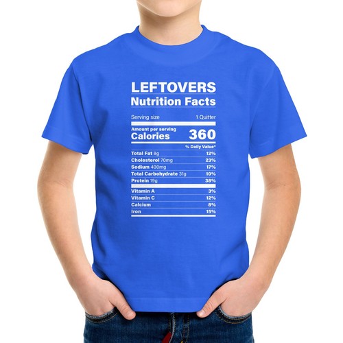 Funny Turkey Thanksgiving Christmas Food Tee Toddler Kids Youth T-shirt Leftover - Picture 7 of 17